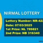 NIRMAL LOTTERY RESULT | NR-422 | 07/03/2025