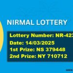 NIRMAL LOTTERY RESULT | NR-423 | 14/03/2025