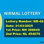 NIRMAL LOTTERY RESULT | NR-424 | 21/03/2025
