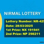 NIRMAL LOTTERY RESULT | NR-425 | 28/03/2025