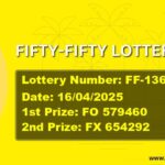 FIFTY-FIFTY LOTTERY RESULT | FF-136 | 16/04/2025