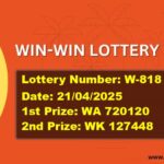 WIN-WIN LOTTERY RESULT | W-818 | 21/04/2025