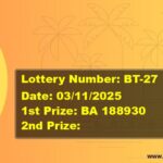 BHAGYATHARA LOTTERY RESULT | BT-27 | 03/11/2025