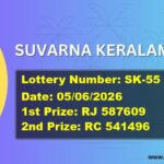 SUVARNA KERALAM LOTTERY RESULT | SK-55 | 05/06/2026